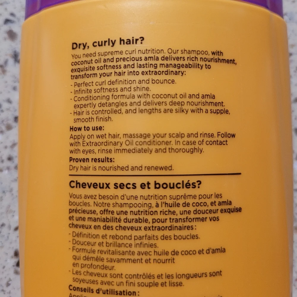 3 L'Oreal Paris Extraordinary Oil Nourishing Shampoo For Dry Curly Hair 13 oz Ea